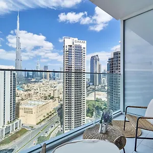 Luxury Studios With Burj Khalifa View - Marquise Square Tower Dubai